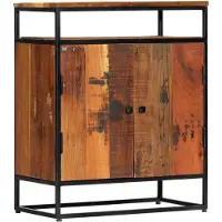 vidaXL Armoire d'appoint 60x35x76 cm Vieux bois massif et acier