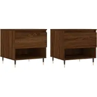 vidaXL Tables basses 2 pcs. Brun imitation chêne 50x46x50 cm bois composite