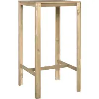 vidaXL Table de bar 60x60x110 cm Bois de pin imprégné