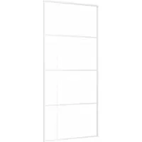 vidaXL Porte coulissante verre ESG mat et aluminium 90x205 cm blanc