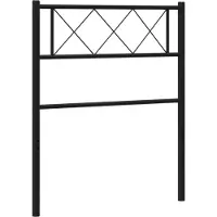 vidaXL Tête de lit de rechange en métal noir 100 cm