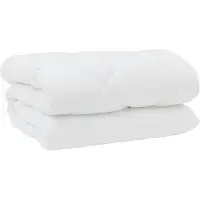 vidaXL Couverture d'hiver avec 3 coussins, blanche, en microfibre