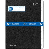 Pagna Trieur , pour format A4, numéroté, 7 compartiments, Carton Manila, noir
