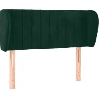 vidaXL Tête de lit avec oreilles vert foncé 103x23x78/88 cm velours