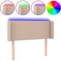 vidaXL Tête de lit LED cappuccino brun 103x16x78/88 cm similicuir