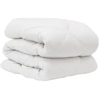 vidaXL : Couverture de lit avec 2 oreillers, blanc, microfibre