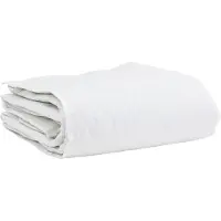 vidaXL Couverture d'hiver avec 2 oreillers, blanche, en duvet et plumes