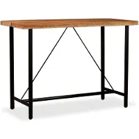 vidaXL Table de bar en acacia massif 150 x 70 x 107 cm