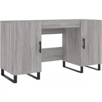 vidaXL Bureau Gris Sonoma 140x50x75 cm Bois composite