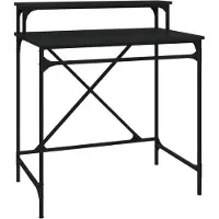 vidaXL Bureau noir 80x50x90 cm bois composite et fer