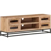 vidaXL Armoire TV 110x30x40 cm en bois massif d'acacia