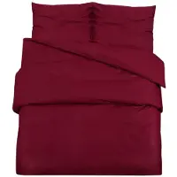 vidaXL Ensemble de linge de lit Bordeaux rouge 155x220 cm Microfibre légère