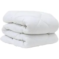 vidaXL - Couverture d'hiver 202 x 201 x 5 cm, polyester, blanc