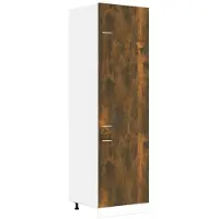 vidaXL Armoire à réfrigérateur Chêne fumé 60x57x207 cm Bois