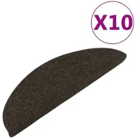 vidaXL Tapis d'escalier auto-adhésifs 10 pcs anthracite 65x22,5x3,5 cm