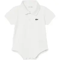 Lacoste Body m/c - Pique - Blanc av. Logo - - 6 mois - Body M/C