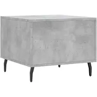 vidaXL Table basse gris béton 50x50x40 cm Bois composite