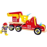 Hape Sirène et Lumières Jouet Camion de Pompier