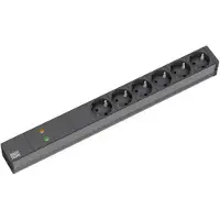Bachmann - Steckdosenleiste (Rack - einbaufähig) - 6 Ausgangsstecker - 48.3 cm (19") (333.536)