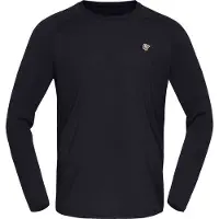 Norrøna - Haut thermique en laine de mérinos - Femund PureUll Long Sleeve M Caviar Black en Laine - Taille M - Noir