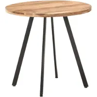 vidaXL Table de salle à manger 80 cm en bois massif d'acacia