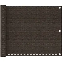 vidaXL Écran De Balcon Marron 75x400 Cm Pehd