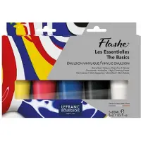 Winsor & Newton Flashe acrylic primary set 5x80ml