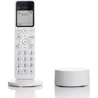 Motorola DOT411 Téléphone Sans Fil Numérique DECT avec Répondeur, Haut-parleur, Écran LCD 1,6", Répertoire 200 Contacts, Blanc