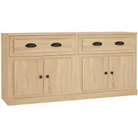 vidaXL Sideboards 2 pcs. chêne Sonoma bois composite