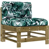 vidaXL Canapé central avec coussin en pin imprégné