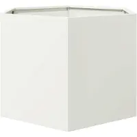 vidaXL Jardinière blanc hexagone 69x60x45 cm acier