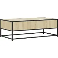 vidaXL Table basse chêne Sonoma 100x50x35 cm Bois composite et métal