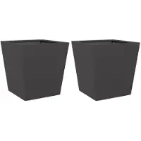 vidaXL Jardinières 2 pcs noir 40x40x40 cm acier