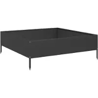 vidaXL Lit surélevé noir 100x100x33,5 cm acier
