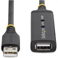 StarTech.com C?ble d'extension actif USB 2.0 de 10 m - Rallonge / Prolongateur USB A vers A - R?p?teur USB 2.0 - M/F - Noir - rallonge de câble USB - 10 m