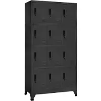 vidaXL Armoire à casiers Anthracite 90x45x180 cm Acier