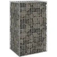 vidaXL Mur de gabions avec couverture Acier galvanisé 60x50x100 cm