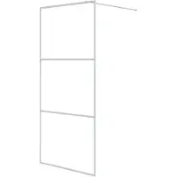 vidaXL begehete Duschwand 90x195 cm transparentes ESG-Glas weiß