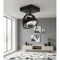 Artdelight Spot en saillie Wajer seulement noir