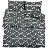 vidaXL Ensemble de literie Gris 135x200 cm coton