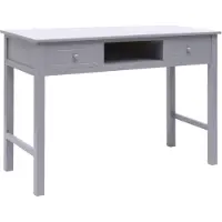 vidaXL Bureau gris 110×45×76 cm bois