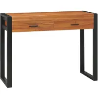 vidaXL Bureau avec 2 tiroirs 100x40x75 cm teck