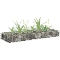 vidaXL Gabion -Pflanzer vermehrte 90 x 30 x 10 cm verzinkter Stahl