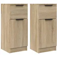 vidaXL Sideboards 2 pcs. chêne Sonoma 30x30x70 cm bois composite