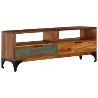vidaXL Meuble TV 118x35x45 cm Bois de récupération massif247325