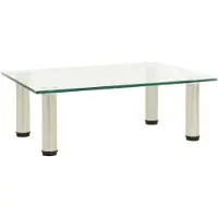 vidaXL Table TV Transparent 40x35x17 cm Verre trempé