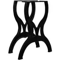 vidaXL Pieds de table de salle à manger 2 pcs. Piètement X en fonte