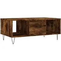 vidaXL Table basse chêne fumé 90x50x36,5 cm Bois composite