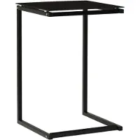 vidaXL Table d'appoint Noir 40x40x60 cm Verre trempé