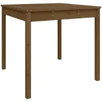 vidaXL Table de jardin brun miel 82,5x82,5x76 cm Pin massif